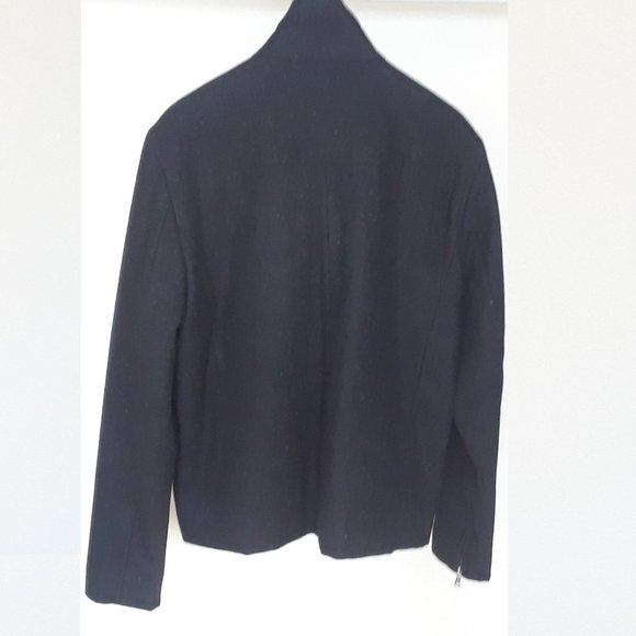 Kenneth Cole. Wool Zip-Up Wool Jacket. Grey. Large - Picture 6 of 15